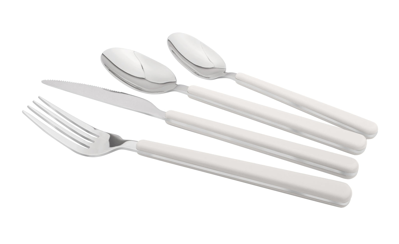 Cutlery Sets Stainless Steel White Abs Handle 32 Piece Set | One Size | White
