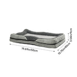 50cm*40cm*9cm Durable Removable Washable Pet Bed With Anti-slip Bottom | Light Grey