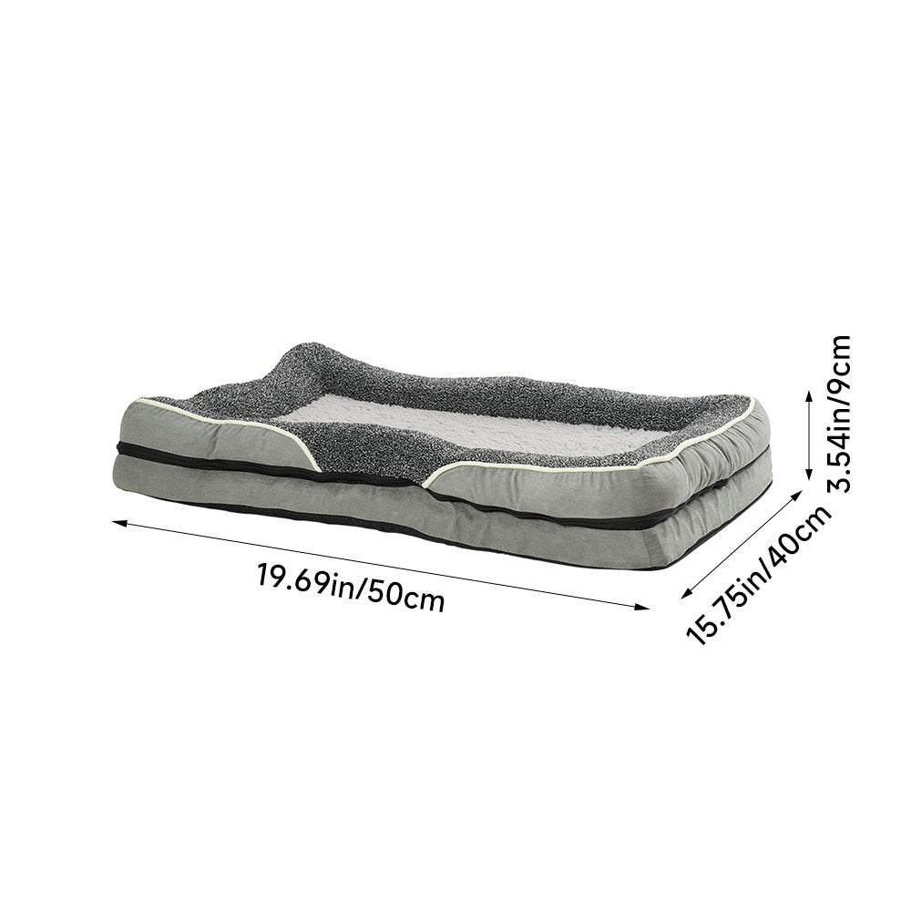 50cm*40cm*9cm Durable Removable Washable Pet Bed With Anti-slip Bottom | Light Grey