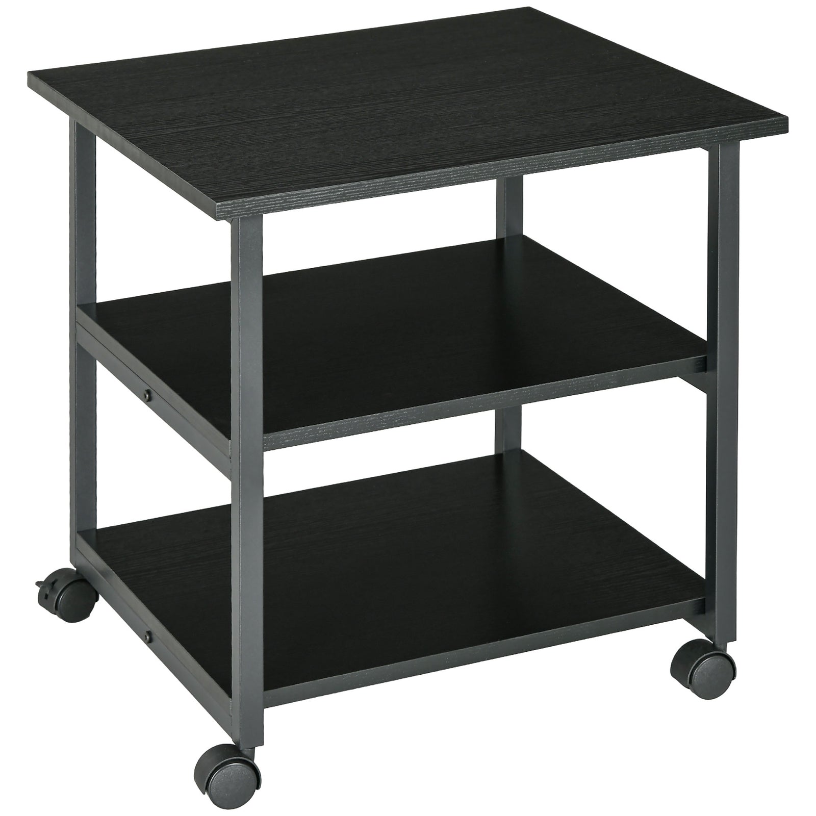 Mobile Printer Stand With Storage Printer Table Home Office | One Size | Black
