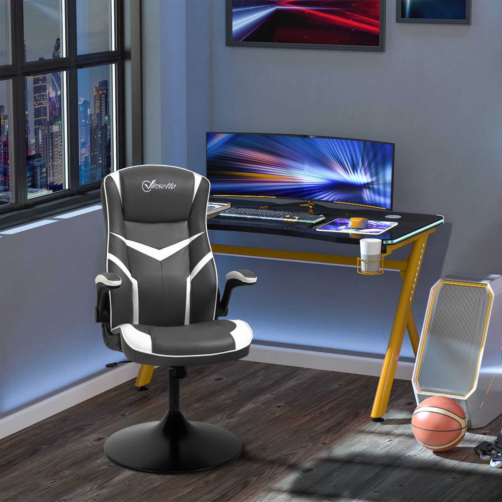 Racing Video Game Chair Leather Computer | Gray
