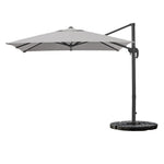 Outdoor Garden 2.5m Cantilever Parasol With Base | One Size | Light Grey