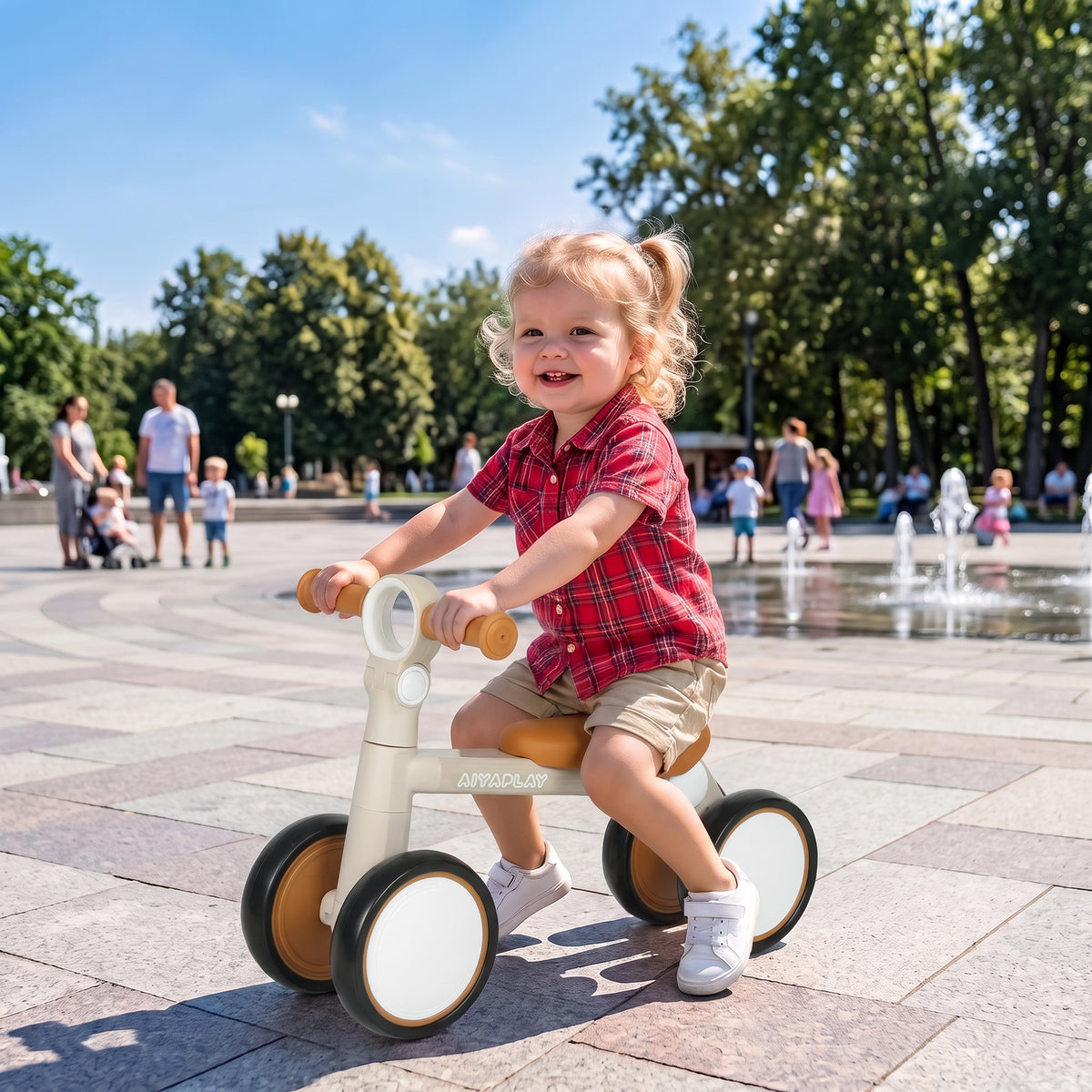 AIYAPLAY Balance Bike Lightweight And Adjustable For 1-2 Years