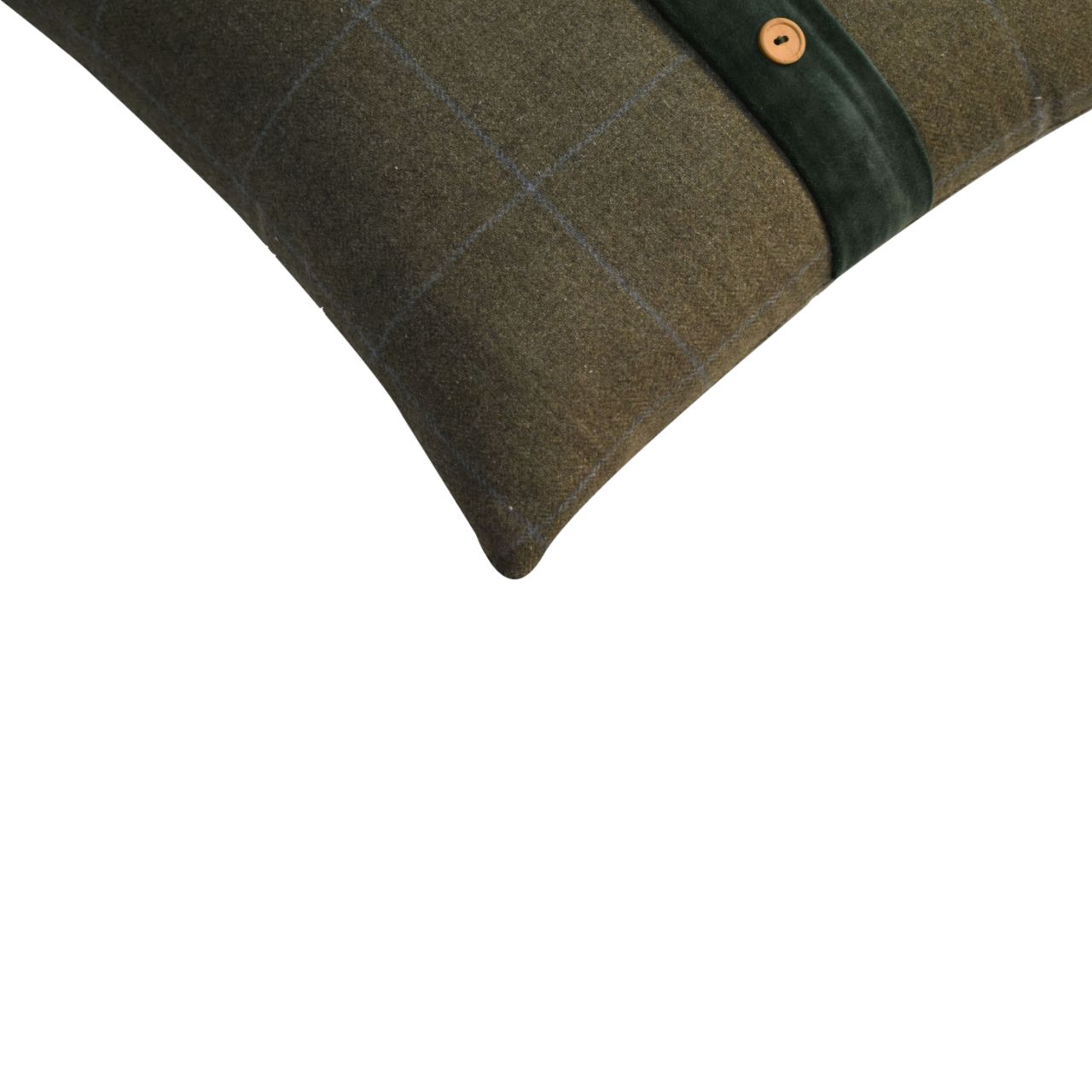 Artisan Furniture Quinn Cushion Set Of 2 – Green Olive Tartan & Green Velvet