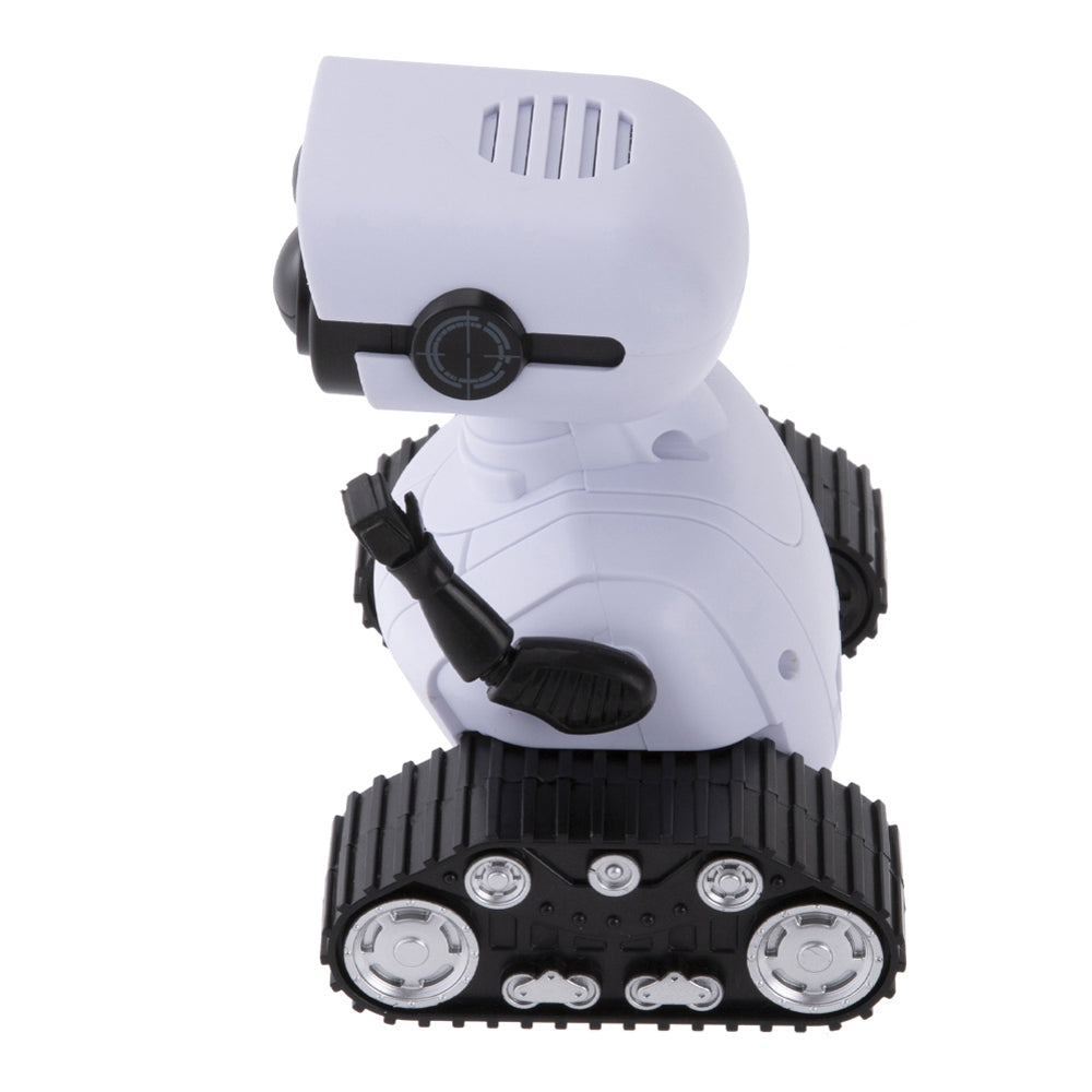 White Sqn-08 Remote Control Robot Toy With Led Lights And Interactive Features For Children