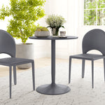 Round Dining Table, Modern Kitchen Table With Steel Base