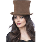Deluxe Authentic Victorian Top Hat, Brown