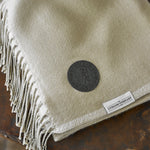 Stag Tartan Faux Cashmere Large Throw | Beige