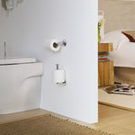 Toilet Roll Holder, Self-adhesive, Polished Chrome. Collection Duo Round