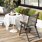 Folding Chair W/ Breathable Mesh Fabric Seat | Set of 2