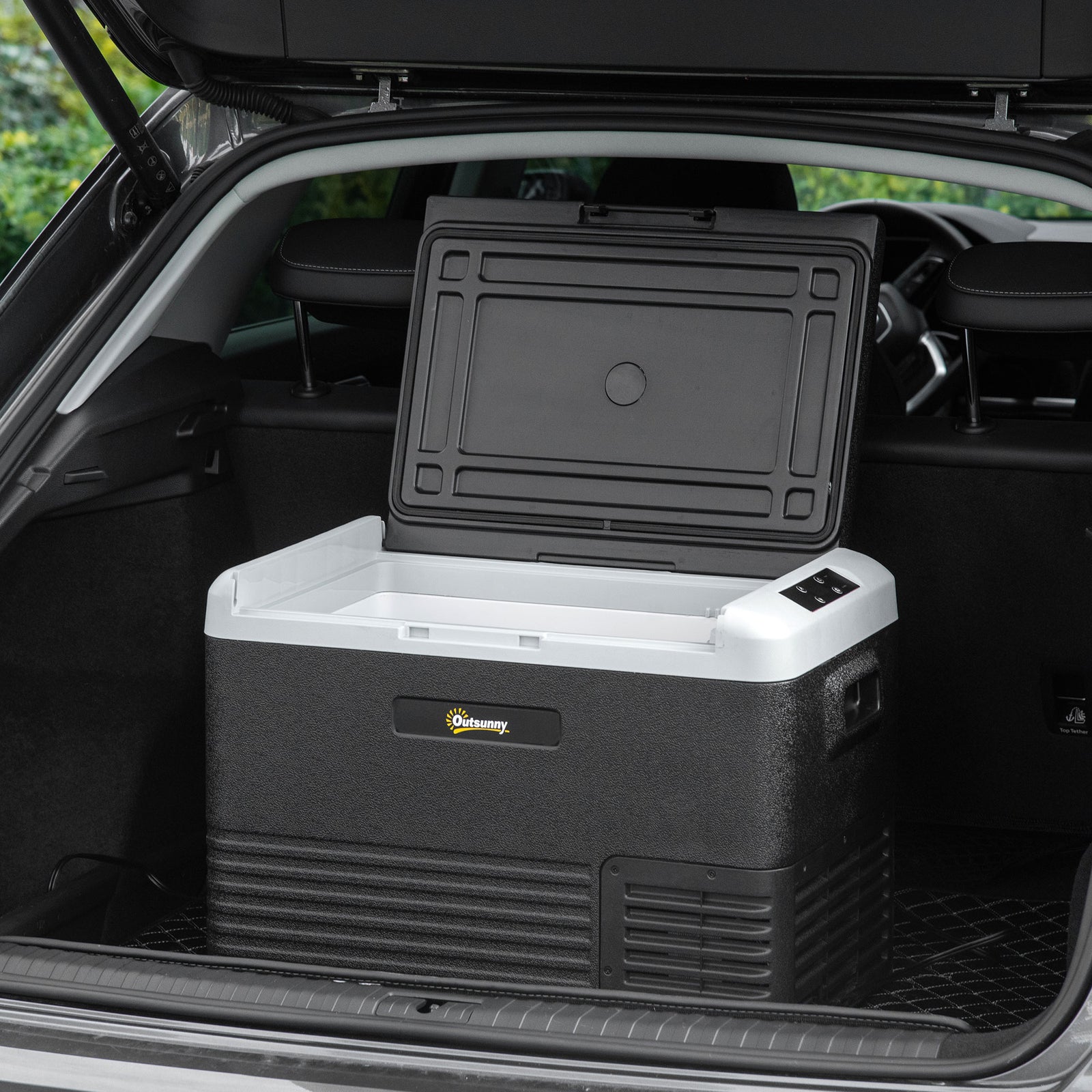 Car Refrigerator 12v Portable Freezer For Camping, Driving | Medium | Gray