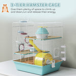 PawHut Hamster Cage, Gerbil Cage For Dwarf Hamsters, 34.5 X 27.5 X 41 Cm
