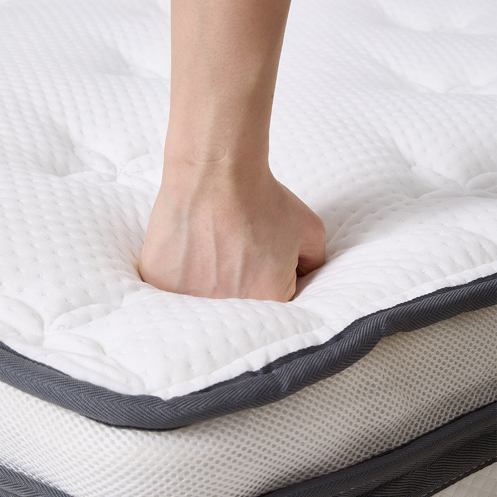 Hybrid Mattress, Medium Firm – Pocket Springs, Breathable Foam, Fire-resistant, Edge Support | Single