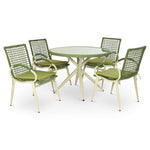 5-piece Rattan Outdoor Dining Set | Green