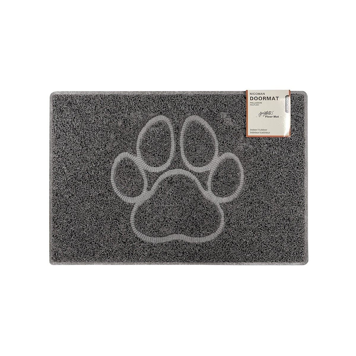 Paw Embossed Doormat | Small | Grey