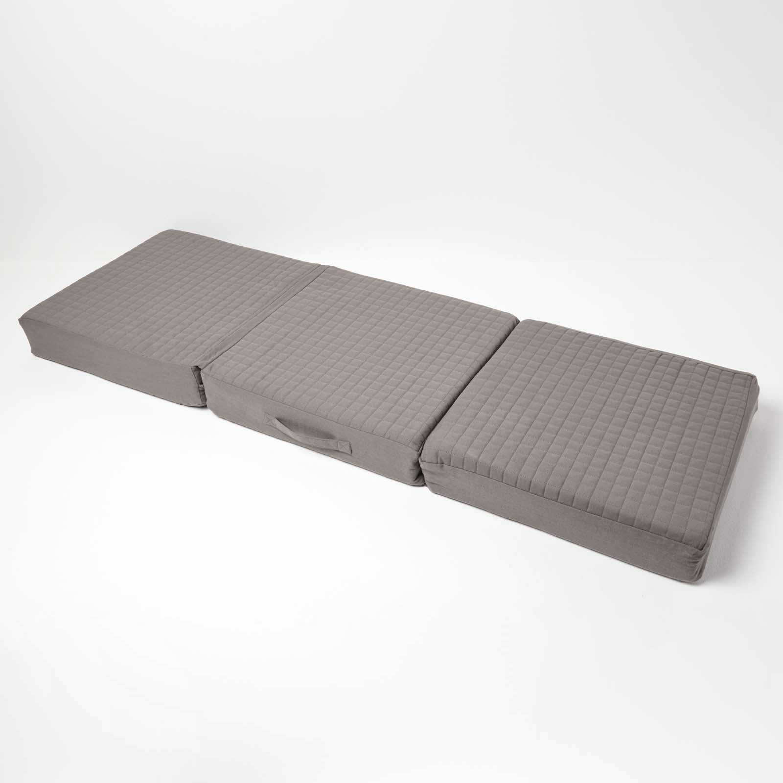 Quilted Cotton 3 Seater Orthopaedic Booster Cushion Cover | 50cm x 150cm | Grey