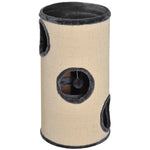Cat Scratching Barrel Sisal Activity Center 3 Dens Observation Deck 70h