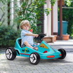 Aiyaplay 6v Electric Go Kart W/ Music, Light, Horn, For 3-5 Years | Blue