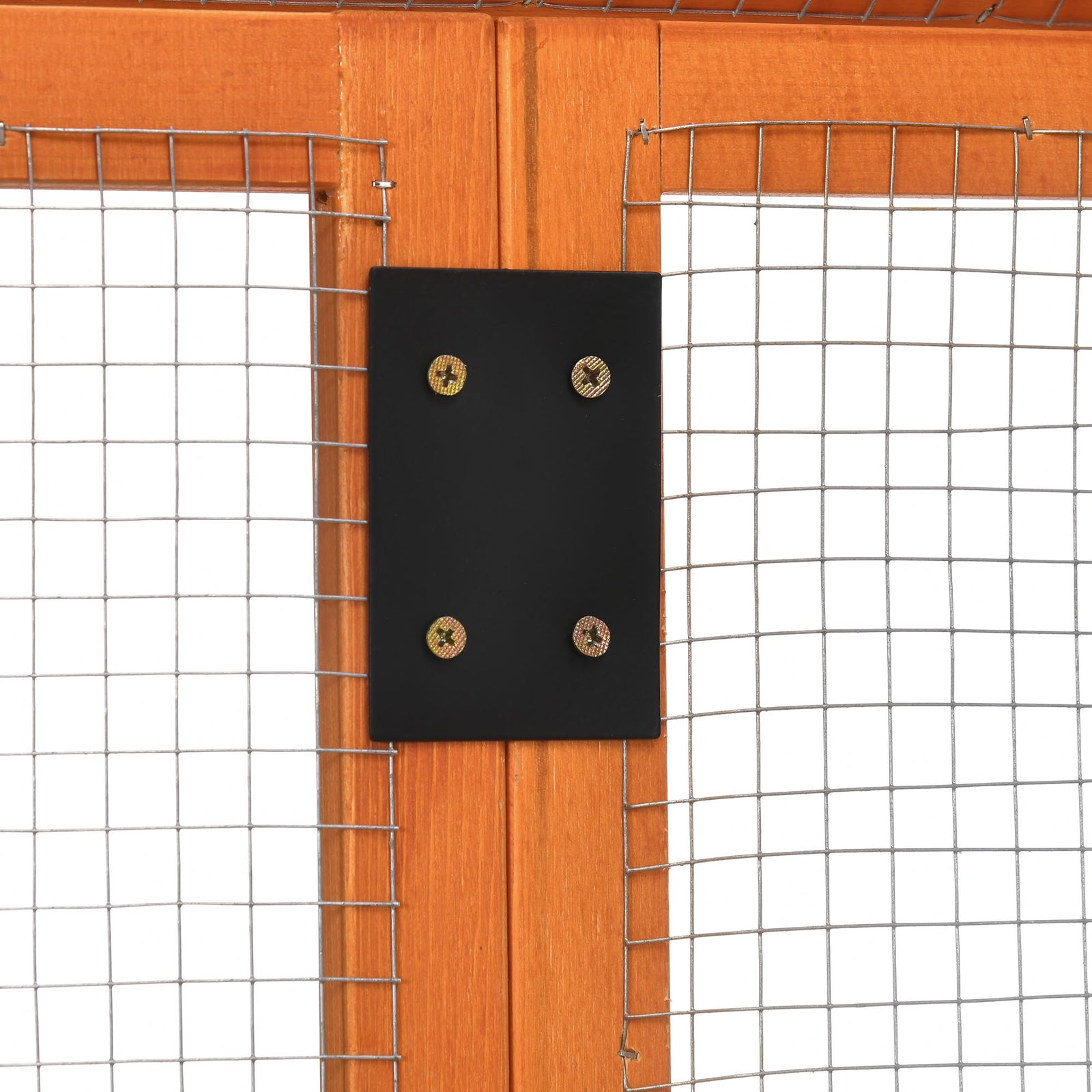 Pawhut Chicken Run, Wooden Chicken Coop W/ Combinable Design | Orange