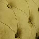 Button Tufted Velvet Living Room Sofa - 2 Seater | Gold