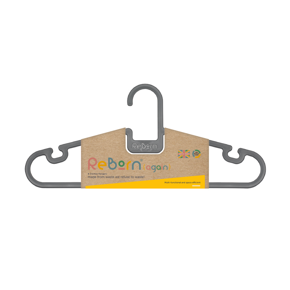 (again) Hangers [pack Of 8] - Clothing Wardrobe Storage - Made in the UK