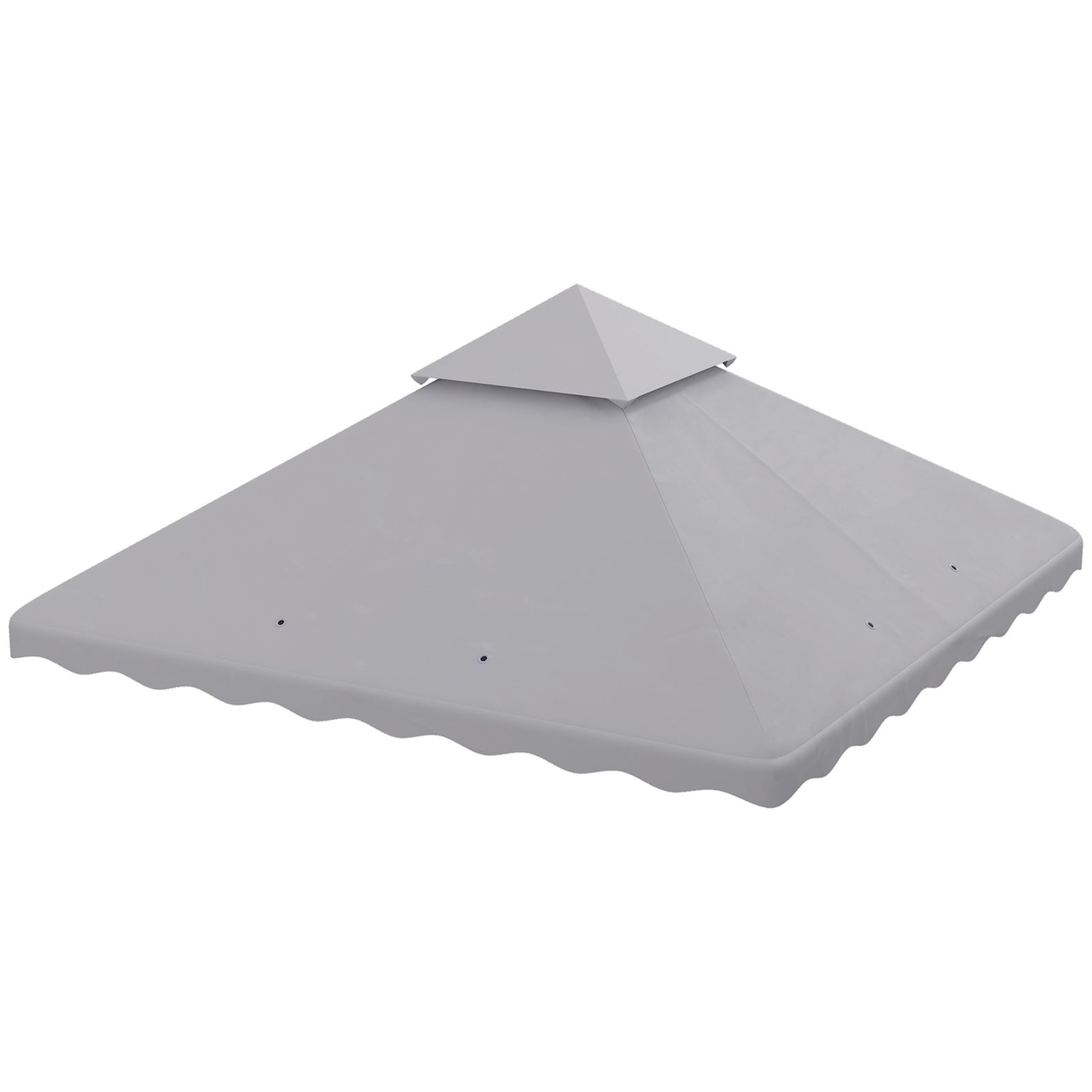 3m X 3m Gazebo Canopy Replacement Cover, 2-tier Gazebo Roof | Light Slate Gray