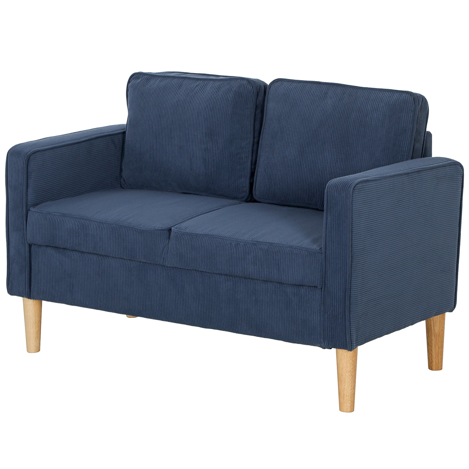 Compact 2 Seater Sofa With Under Seat Storage | One Size | Blue