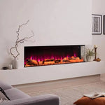 50/60inch 3-sided Recessed Smart Electric Fireplace With Wifi App Control, 12 Flame Colours, Adjustable Flame Sound, 900w/1800w Heater，weekly Timer Function | Large