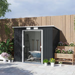 7 X 4ft Garden Shed With Foundation Kit, Double Door & Vents