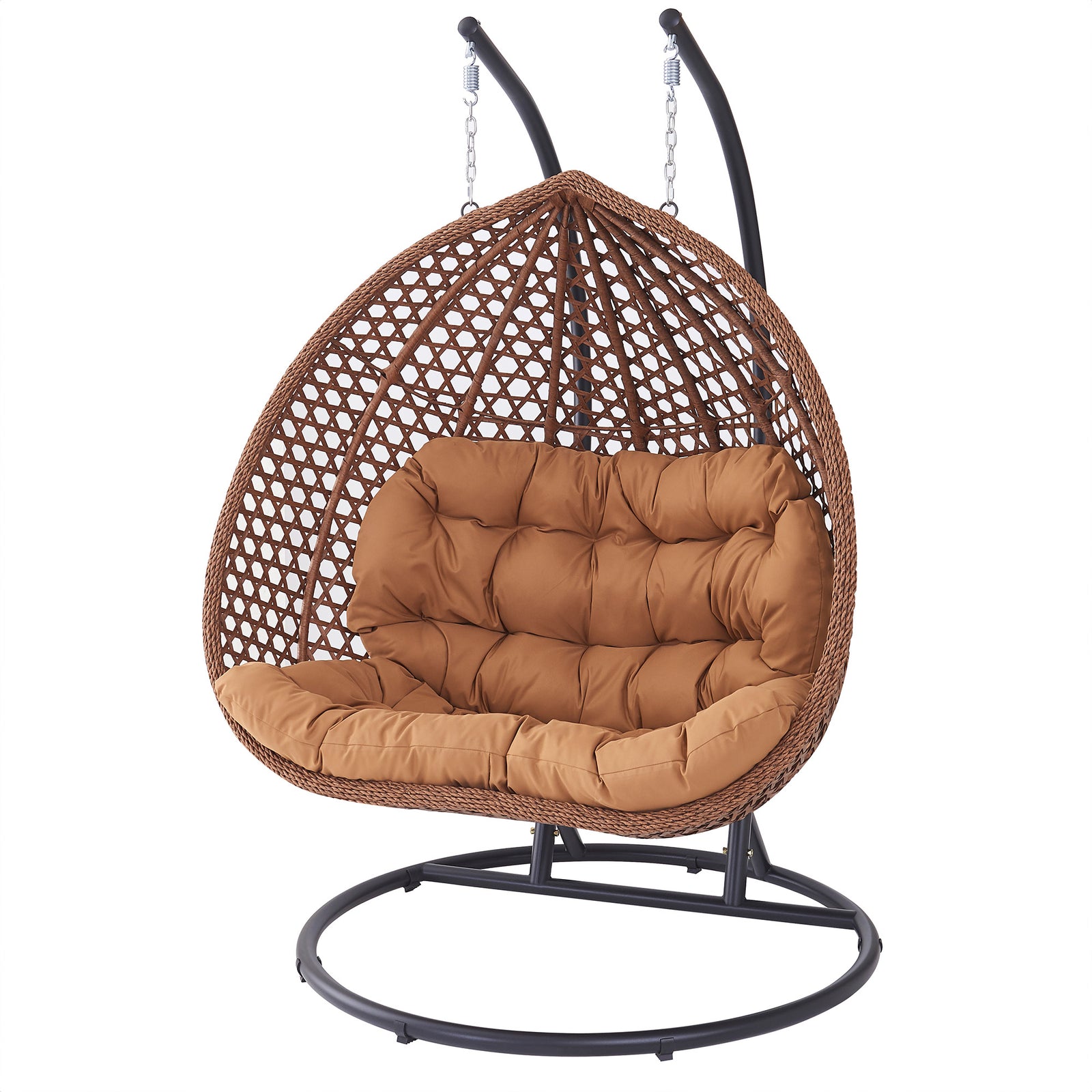 Henley Double Swing Egg Pod Chair | Brown