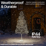 210cm 1200 Warm White Micro Led Tree 5m Lead | Silver