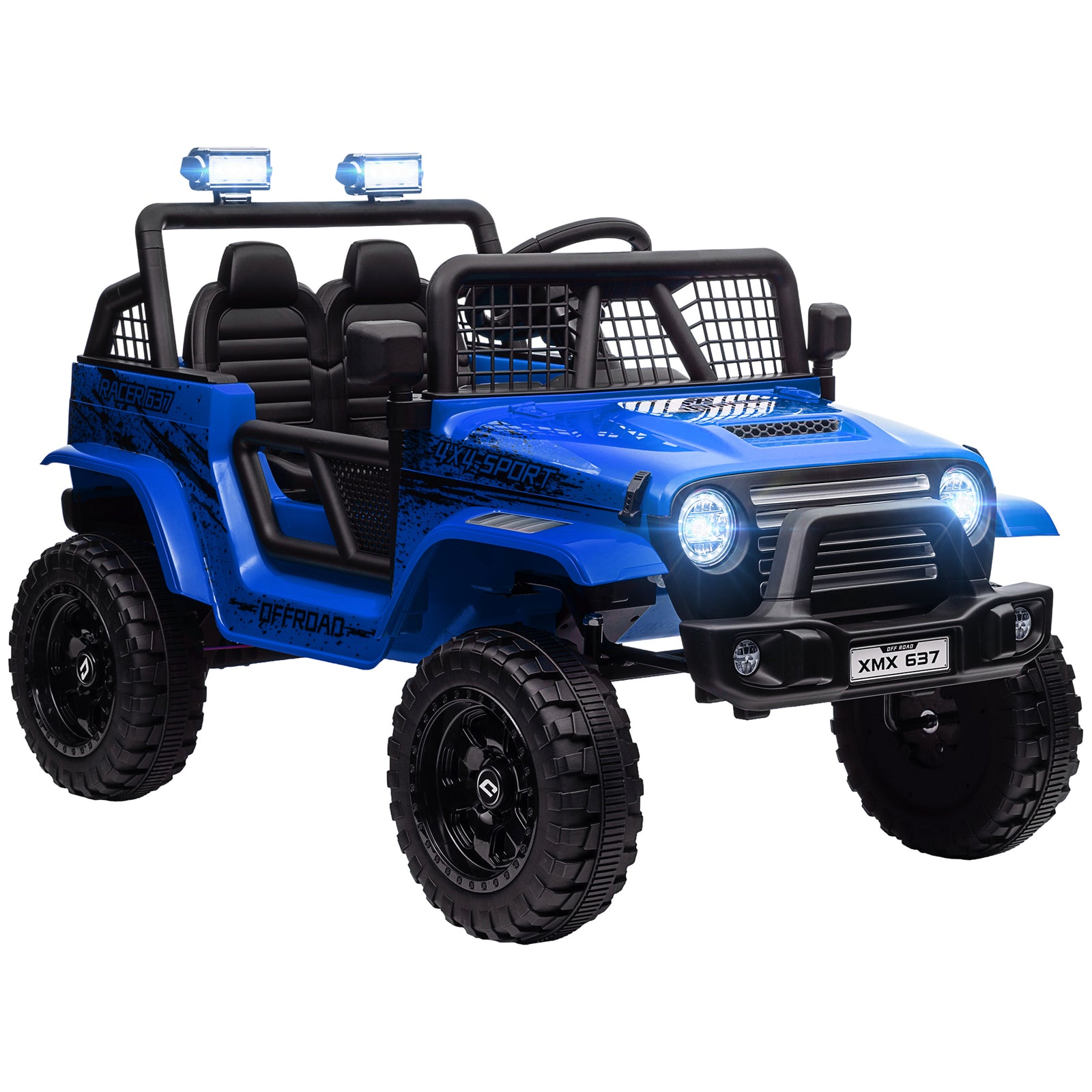 Kids Ride On Car, 12v Electric Truck W/ Suspension | Blue