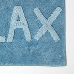Relax Design Bath Mat 100% Cotton | 50 x 80cm | Blue & White