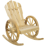 Adirondack Rocking Chair Porch Poolside Garden Lounging | Natural