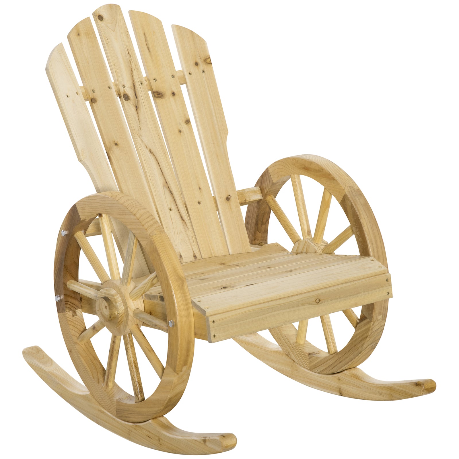 Adirondack Rocking Chair Porch Poolside Garden Lounging | Natural