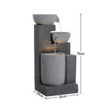 Outdoor Water Fountain Rockery Decor Solar Powered