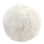 Round Faux Fur Ball Cushions Set Of 2