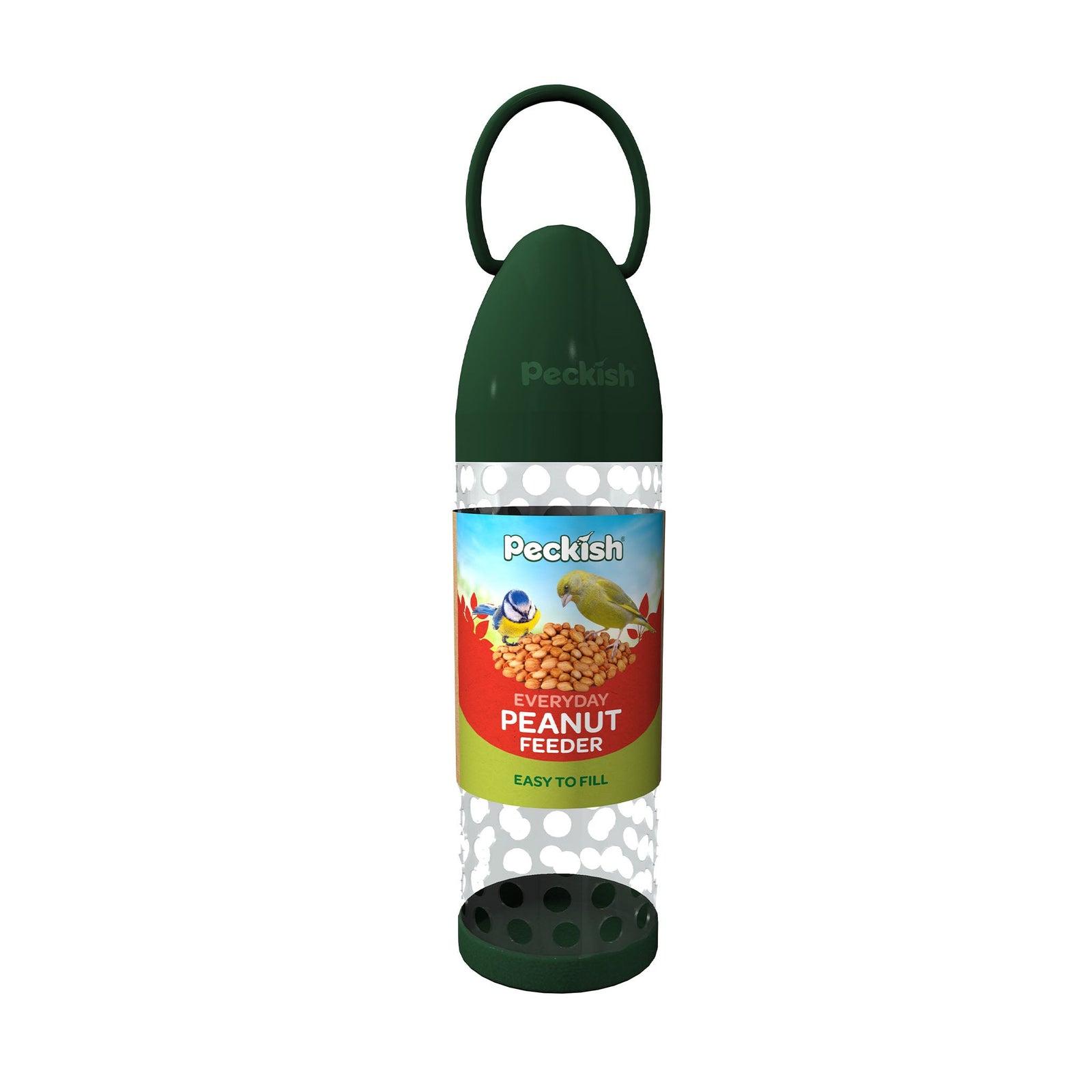 Everyday Peanut Feeder, 300g Capacity, Screw-top Lid | Green