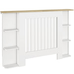 Vertical Slatted Heater Cover For Living Room | Medium | White