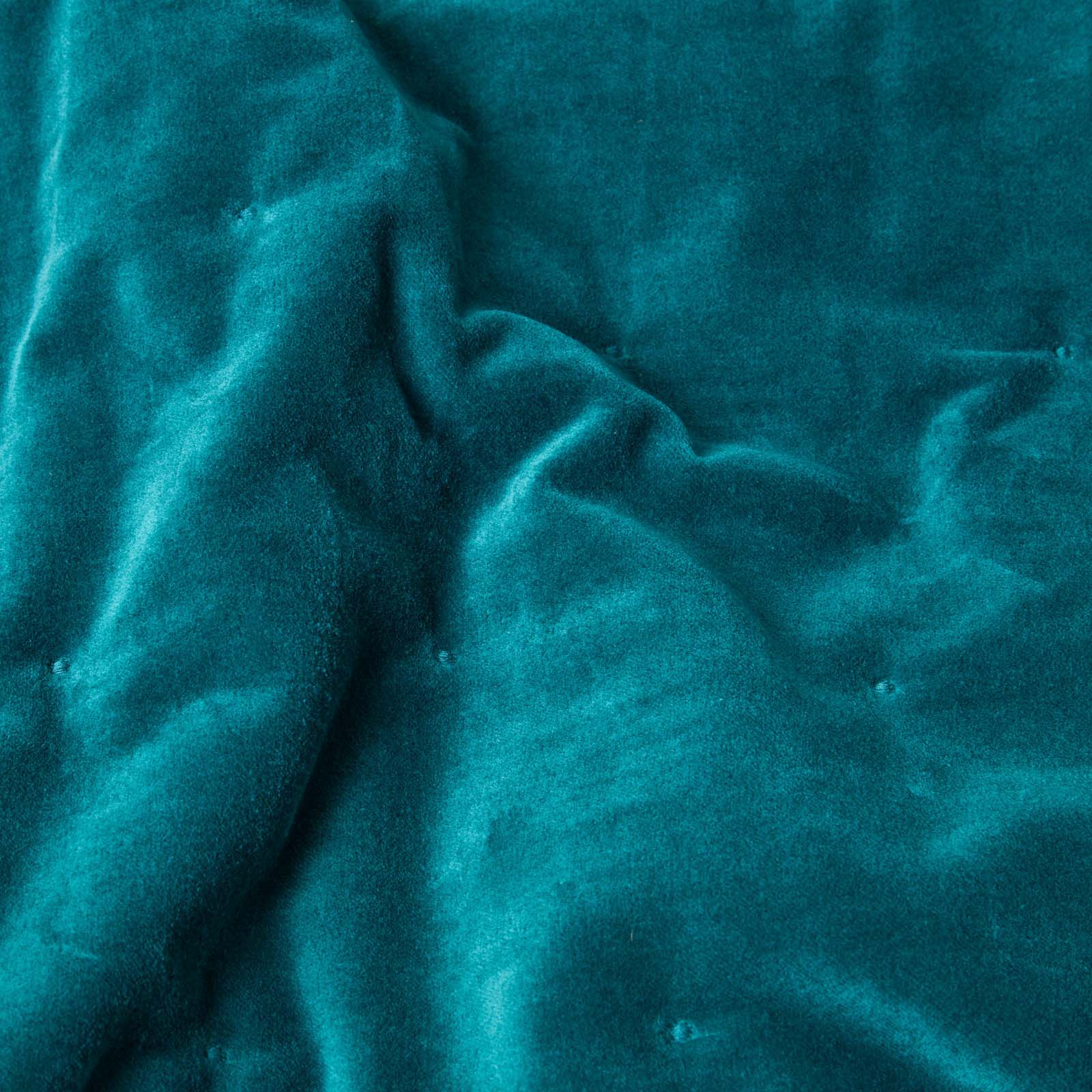 Velvet Cotton Quilted Throw | 125cm x 150cm | Teal Green