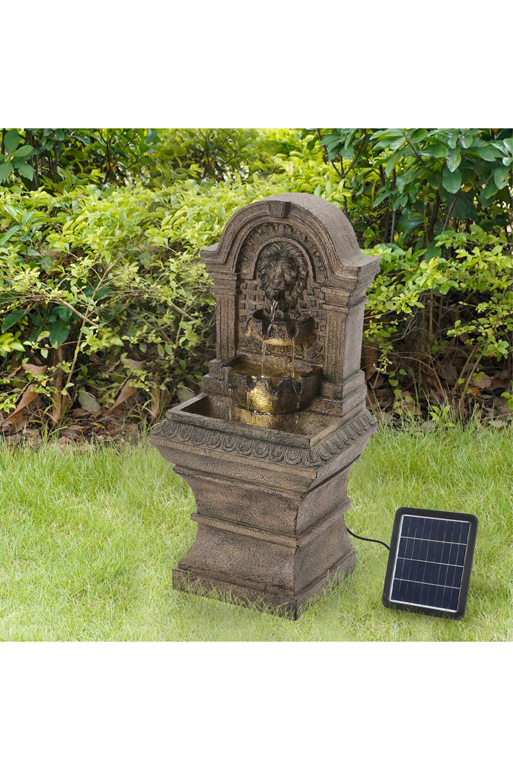 Regal Solar Stone Fountain - Outdoor Garden Water Feature Decor