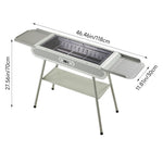 Outdoor Charcoal Bbq Grill With Side Tables & Storage Shelf – 2-in-1 Grill & Barbecue Stove For Camping, Patio, Beach, And Parties