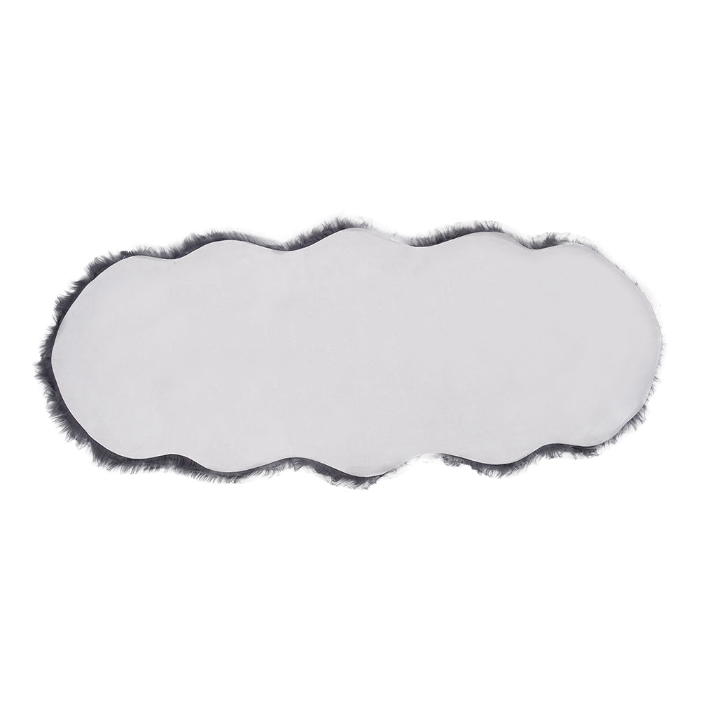 Faux Fur Sheepskin Rug | Dark Grey