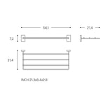 Towel Rack, Screw-in Or Self-adhesive, Chrome Silver, Next Collection