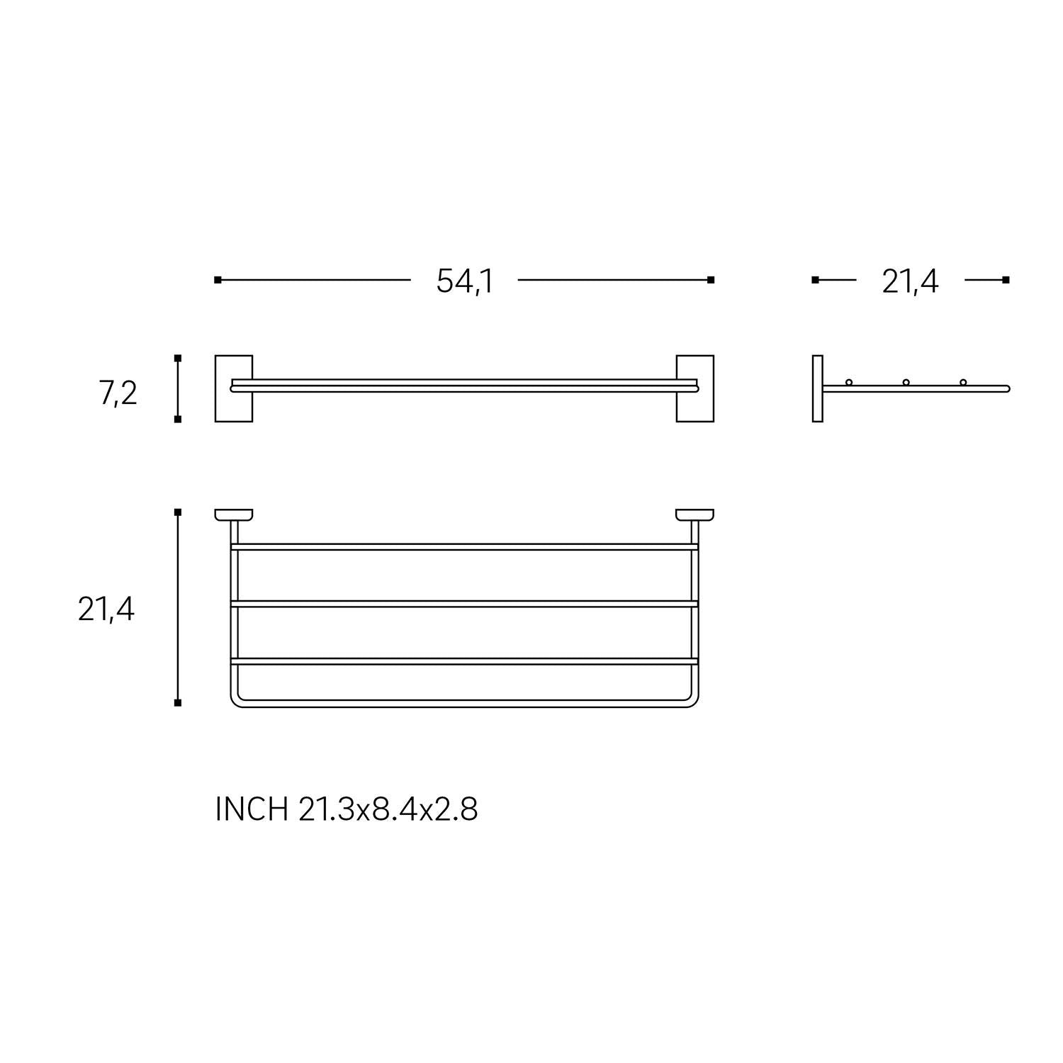Towel Rack, Screw-in Or Self-adhesive, Chrome Silver, Next Collection