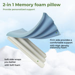 Lavio Luxury Pillow Firm Side Support Memory Foam With Soft Side Foam Reversible