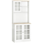 Home Sideboard Cabinet With Glass Doors, Shelves