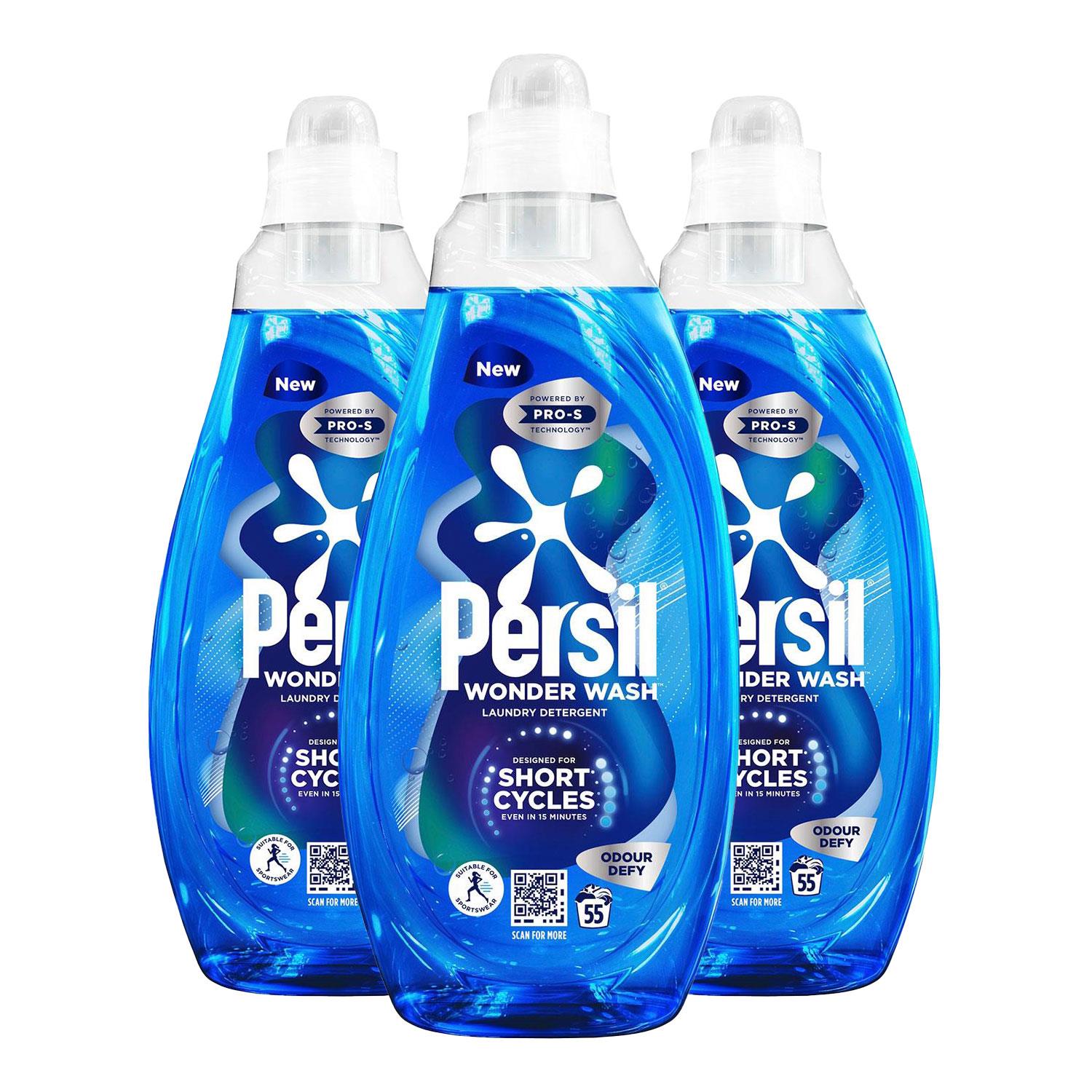 Wonder Wash Liquid Detergent Bio Odour Defy 55 Washes 1.485 Litre | Set-of-3