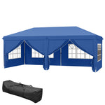 3 X 6 M Pop Up Gazebo With Sides And Windows | Blue