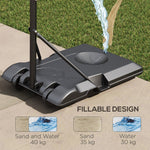 Adjustable Basketball Hoop And Stand With Wheels | Black